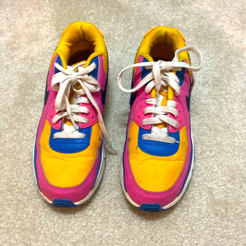 Nike Air Max Gold/Pink/Blue Youth Size 6